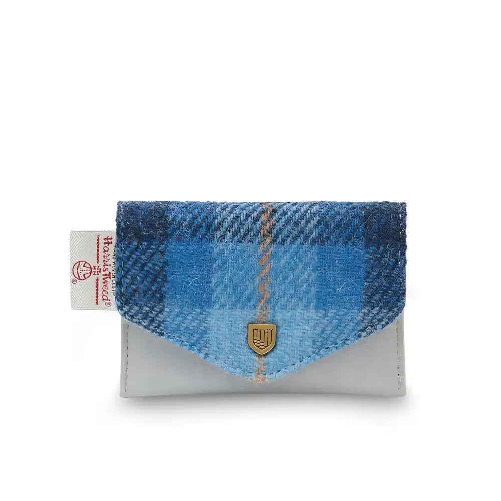 Card Wallet in Harris Tweed - Blue