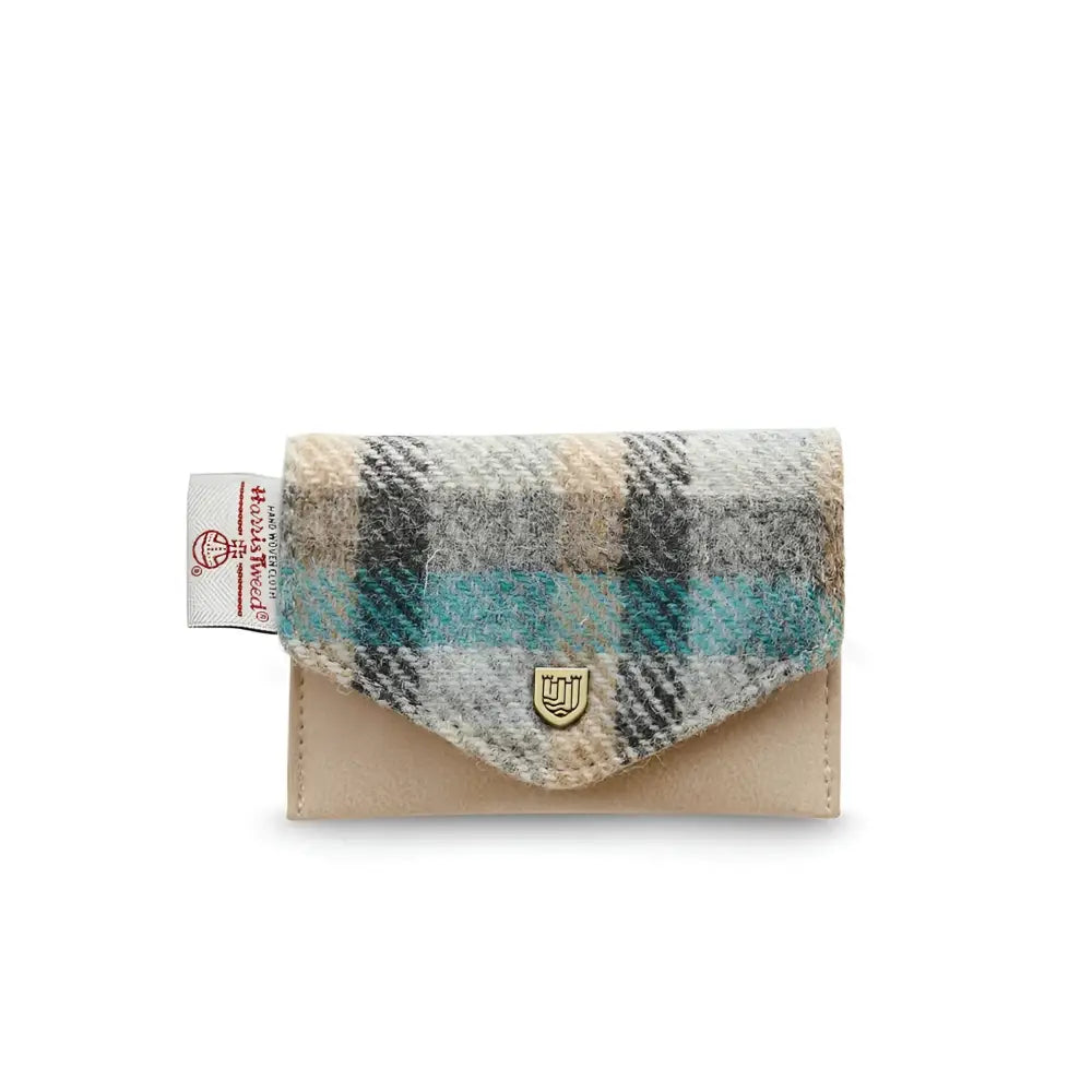 Card Wallet in Harris Tweed - Islander tartan