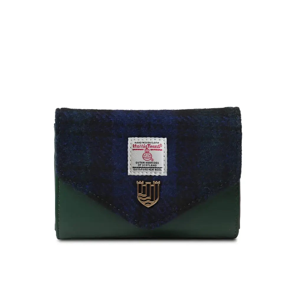 Clasp Purse in Harris Tweed - Black Watch