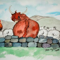 Does My Bum Look Big Print | Mike Ross Art | Scottish Creations