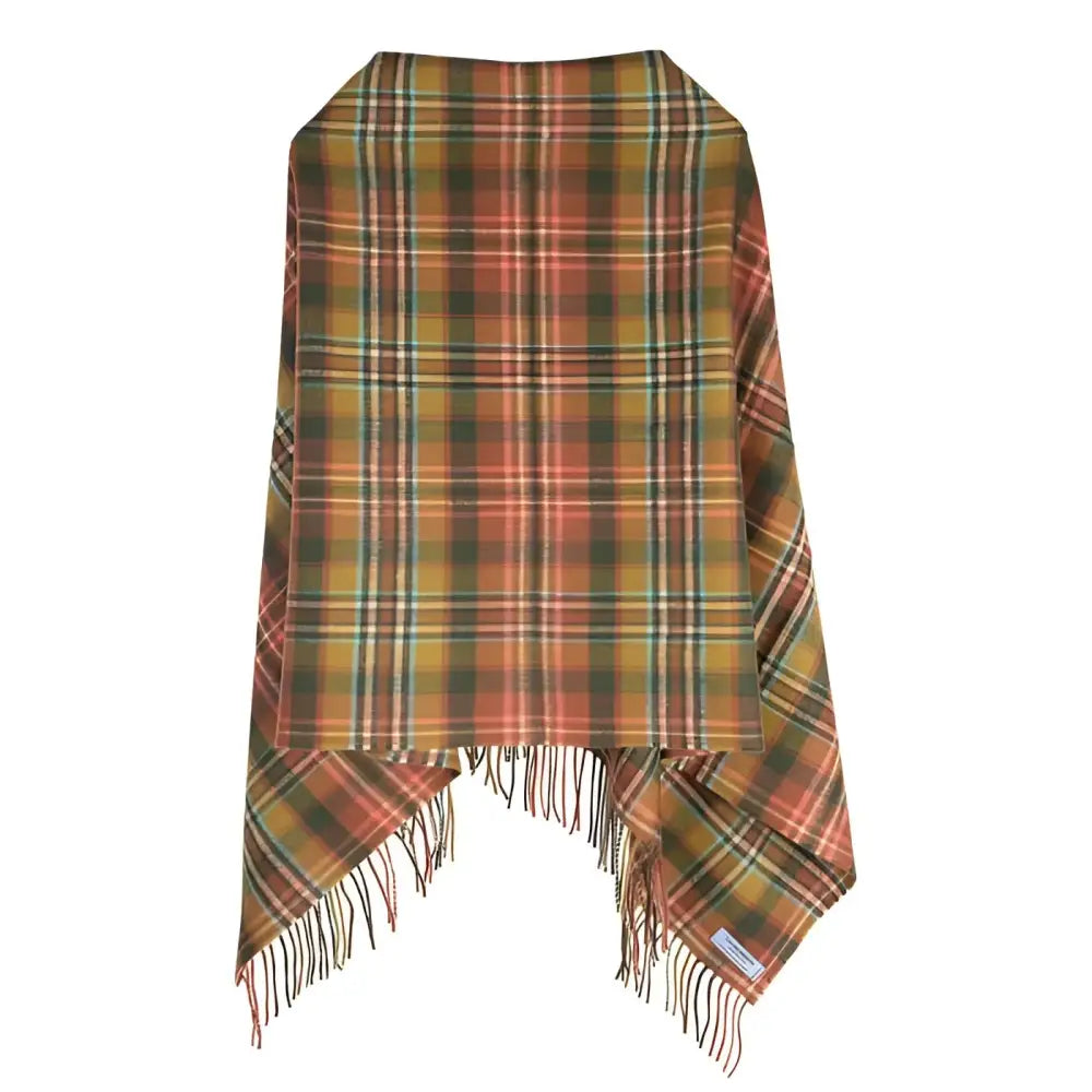 Georgia Poncho in Green Antique Tartan