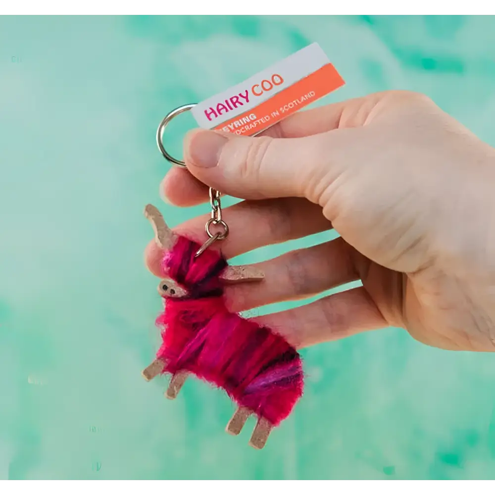 Hairy Coo Key Ring - Rowan - Scottish Home