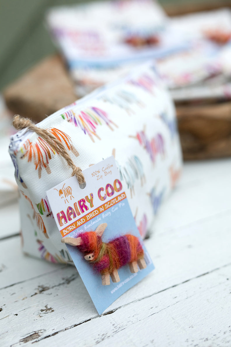 Hairy Coo Make-up Bag | Hairy Coo | Scottish Creations