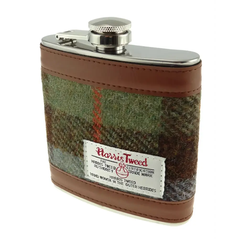 Harris Tweed Hip Flask - Macleod #15