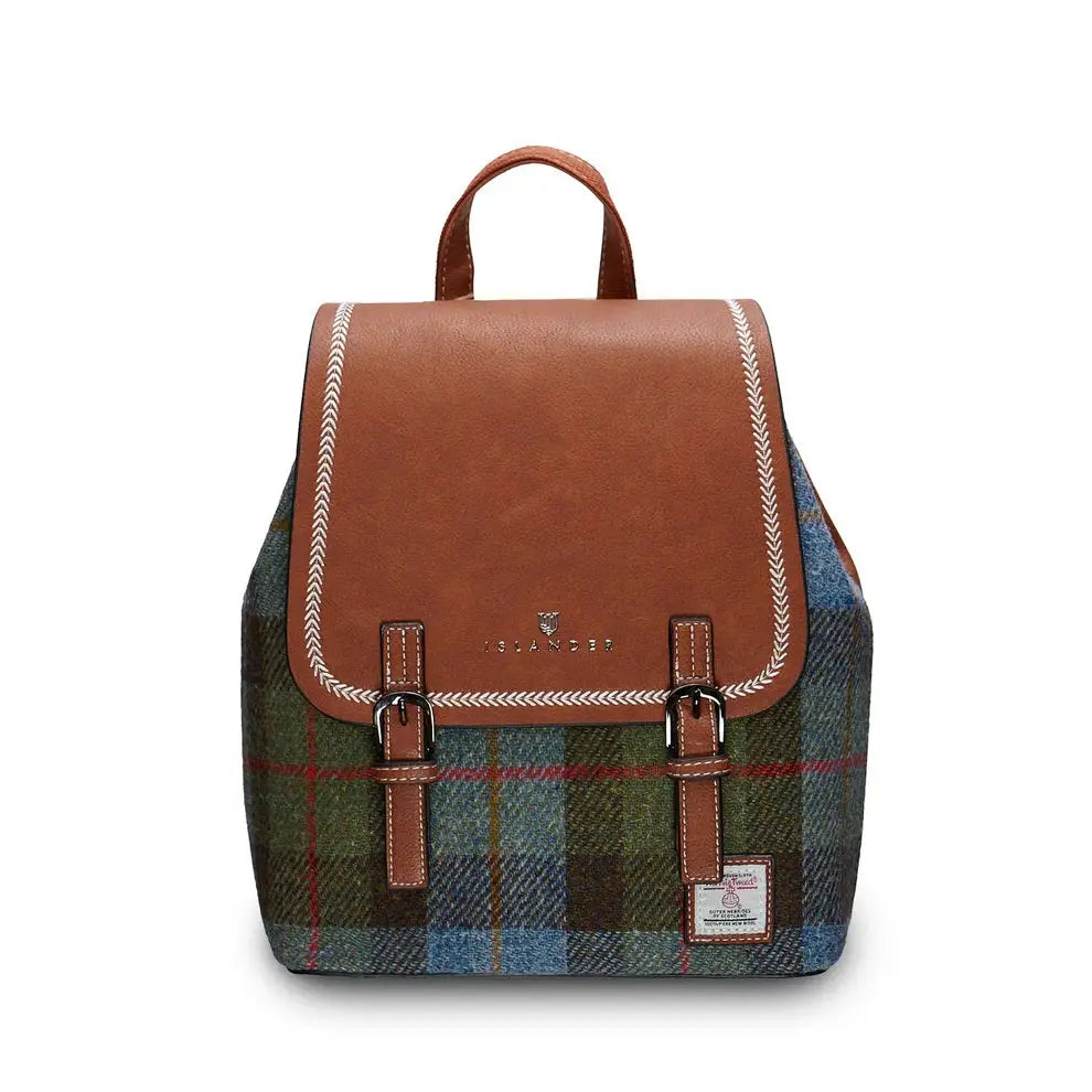 Harris Tweed Jura Backpack - Chestnut Blue