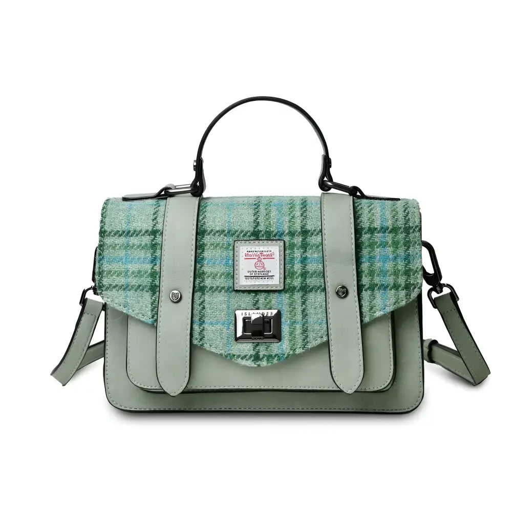 Harris Tweed Medium Satchel - Mint - Bag