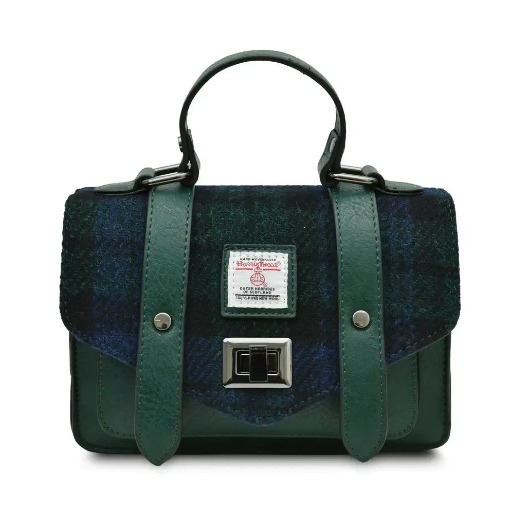 Harris Tweed Mini Satchel - Black Watch - Bag