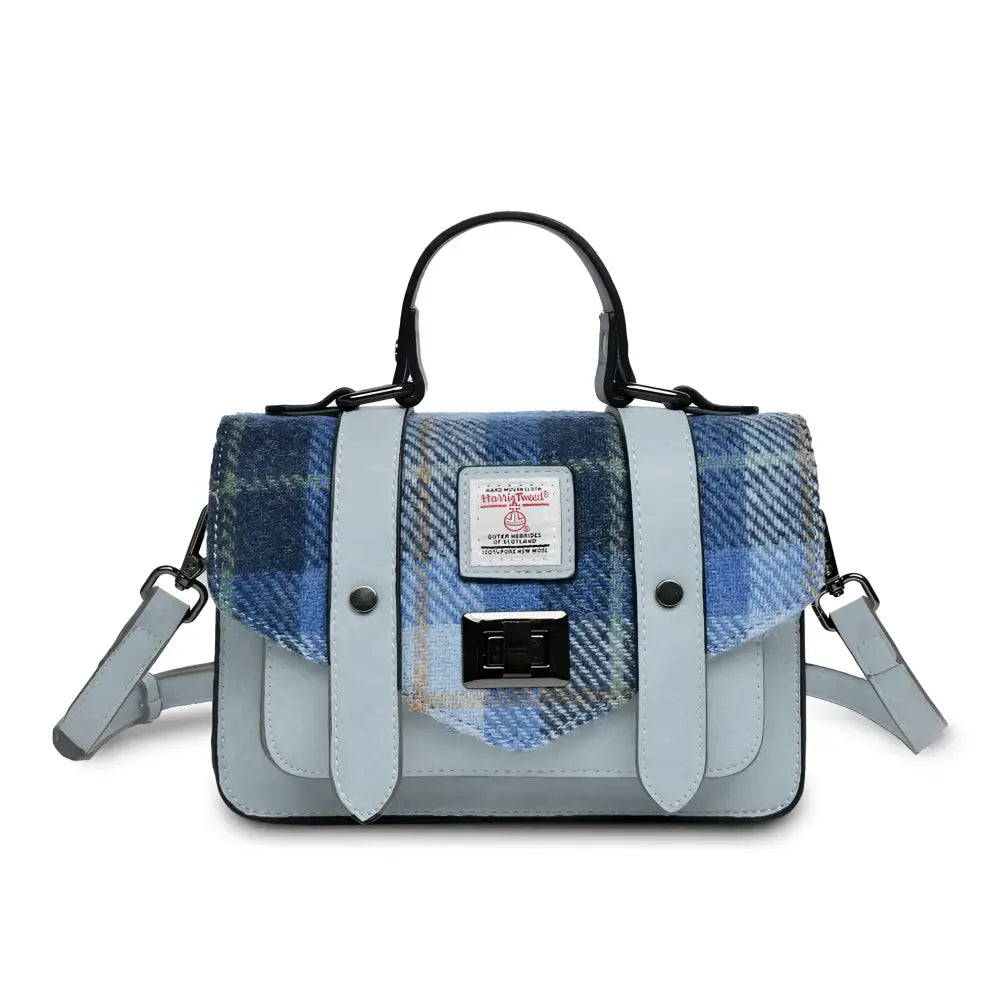 Harris Tweed Mini Satchel - Blue - Bag