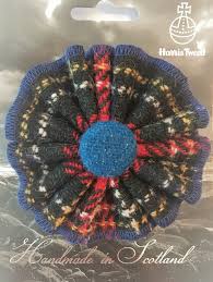 Harris Tweed Multi Color Rosette | Bertie Girl | Scottish Creations