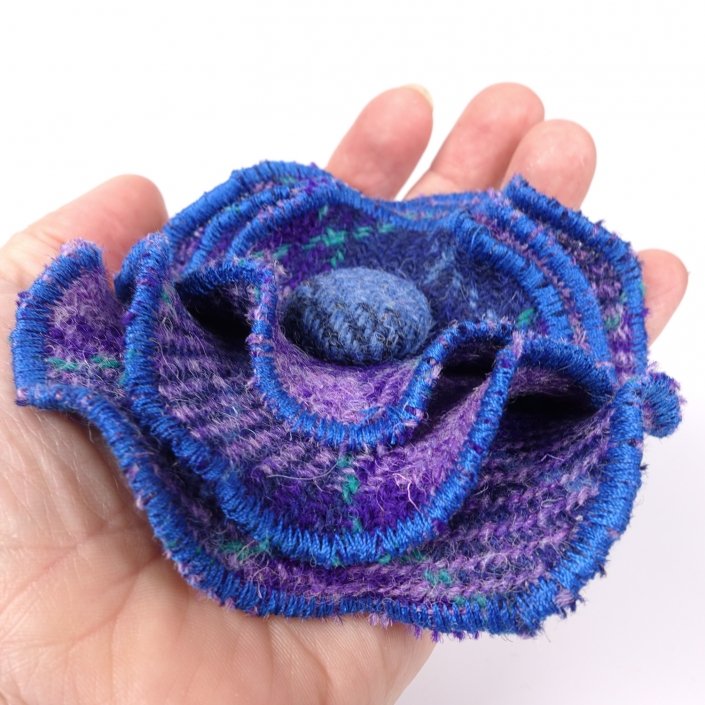 Harris Tweed Shades of Purple Brooch | Bertie Girl | Scottish Creations