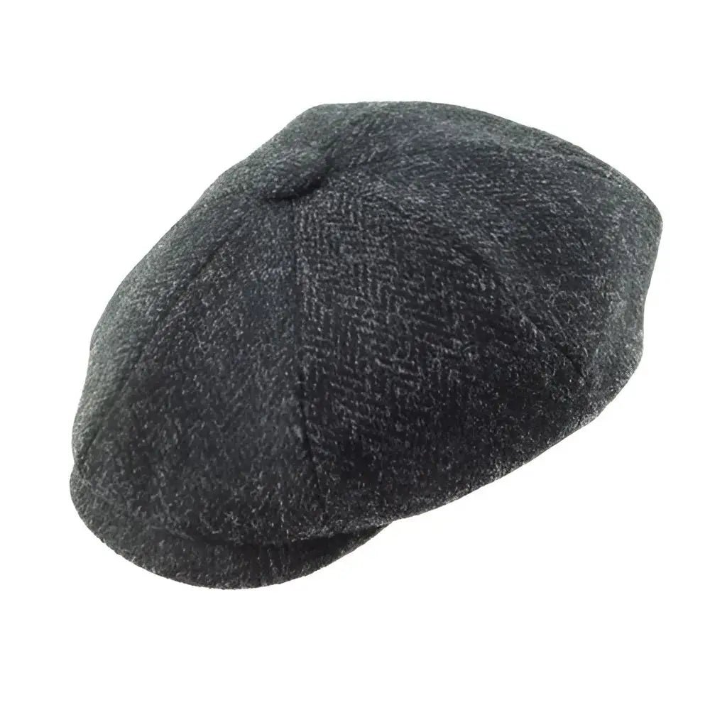 Harris Tweed Shelby Cap - Small / Charcoal