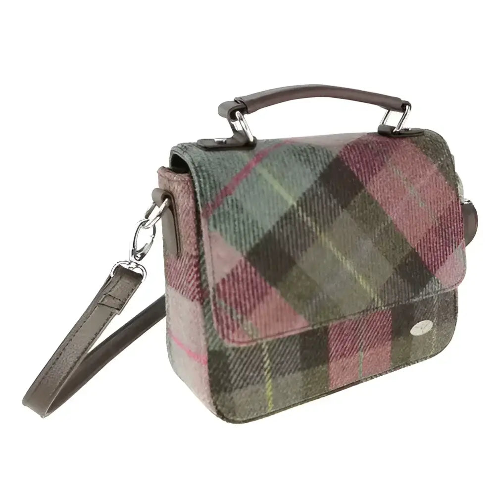 Harris Tweed Thurso Bag - Muted Green & Purple