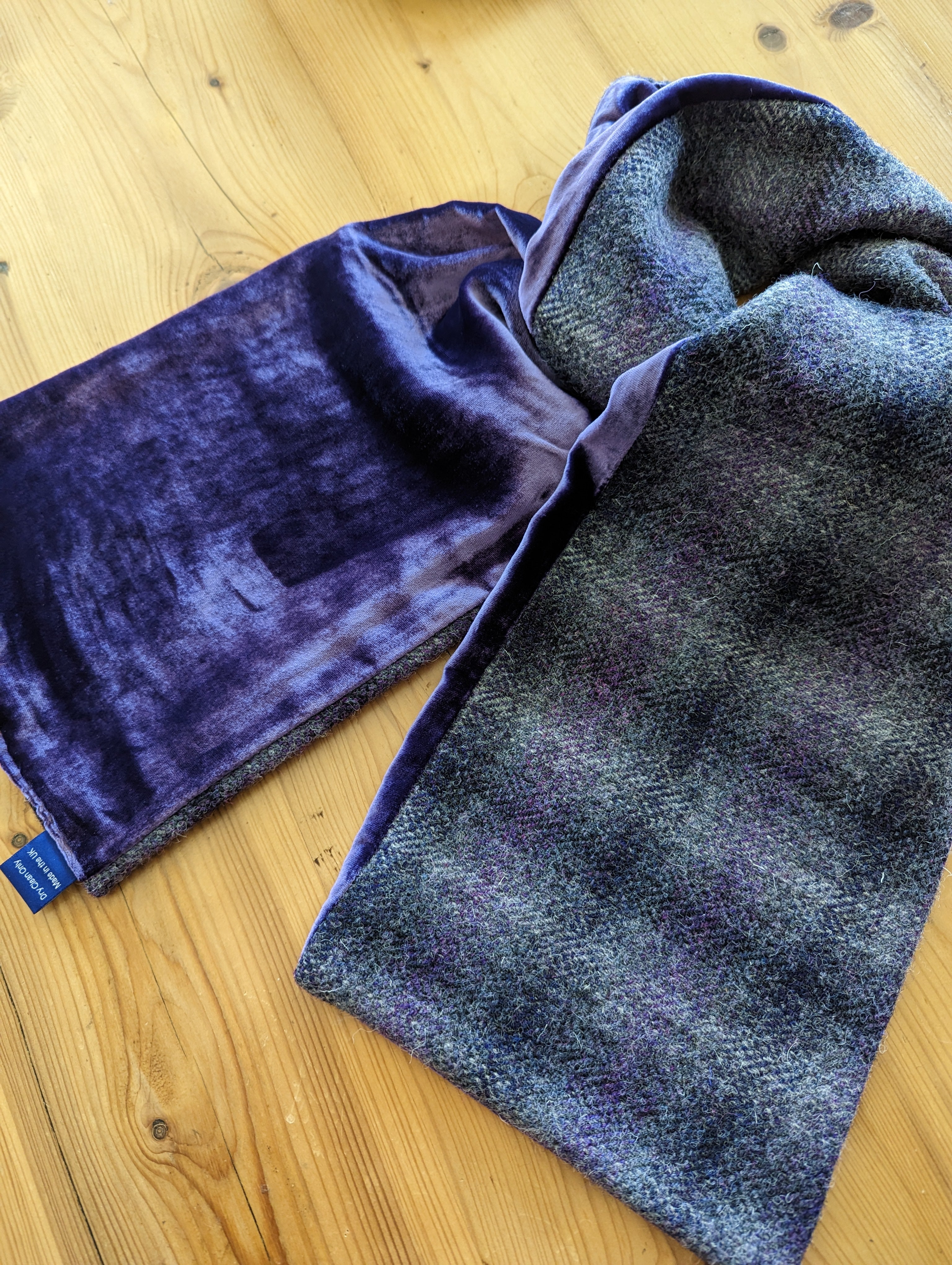 Harris Tweed & Velvet Scarves | Helen Chatterton | Scottish Creations