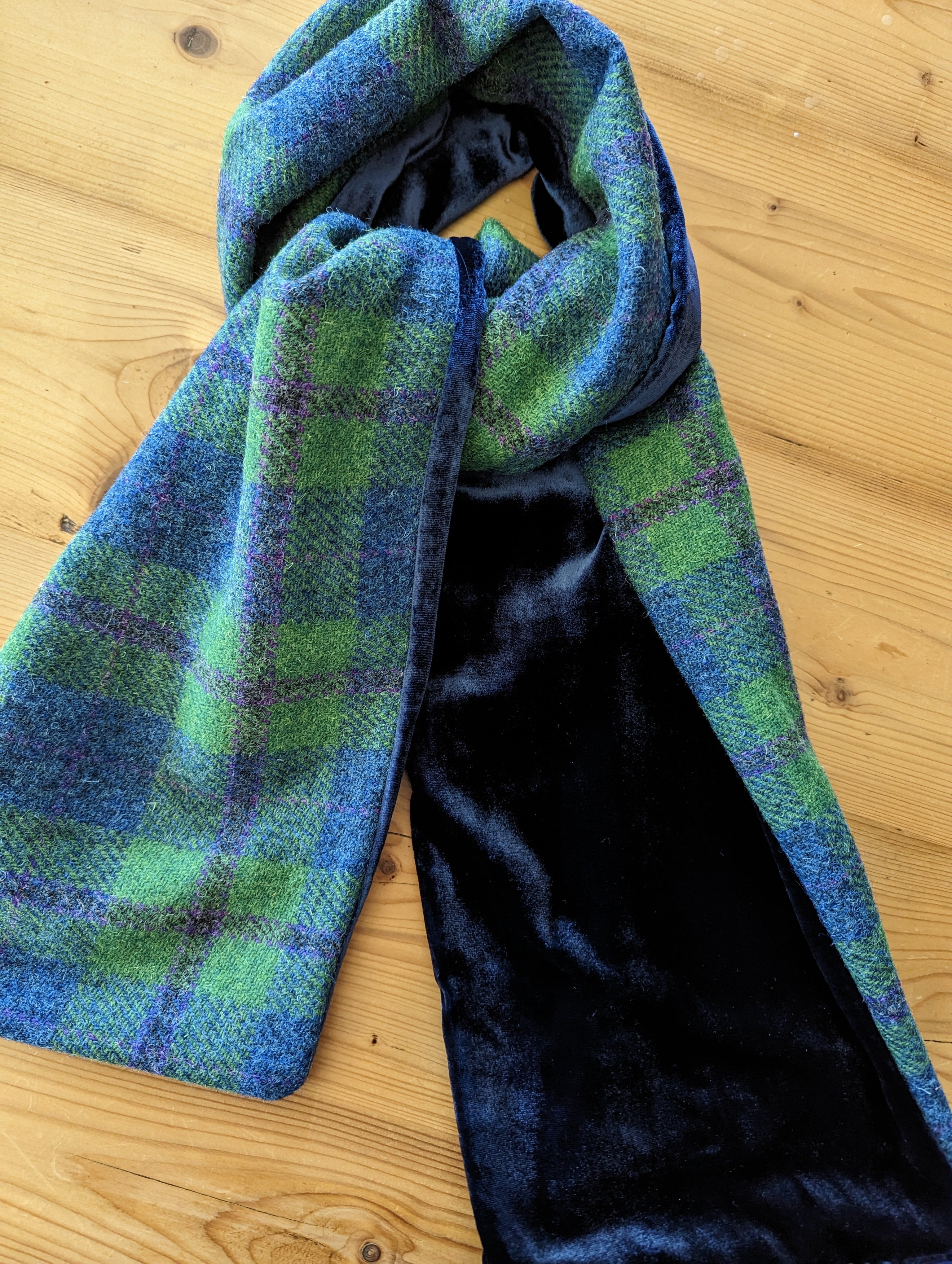 Harris Tweed & Velvet Scarves | Helen Chatterton | Scottish Creations