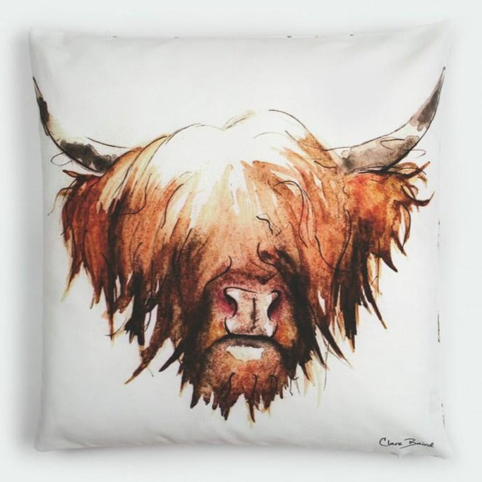 Highland Cow Pillow | Clare Baird | Scottish Creations