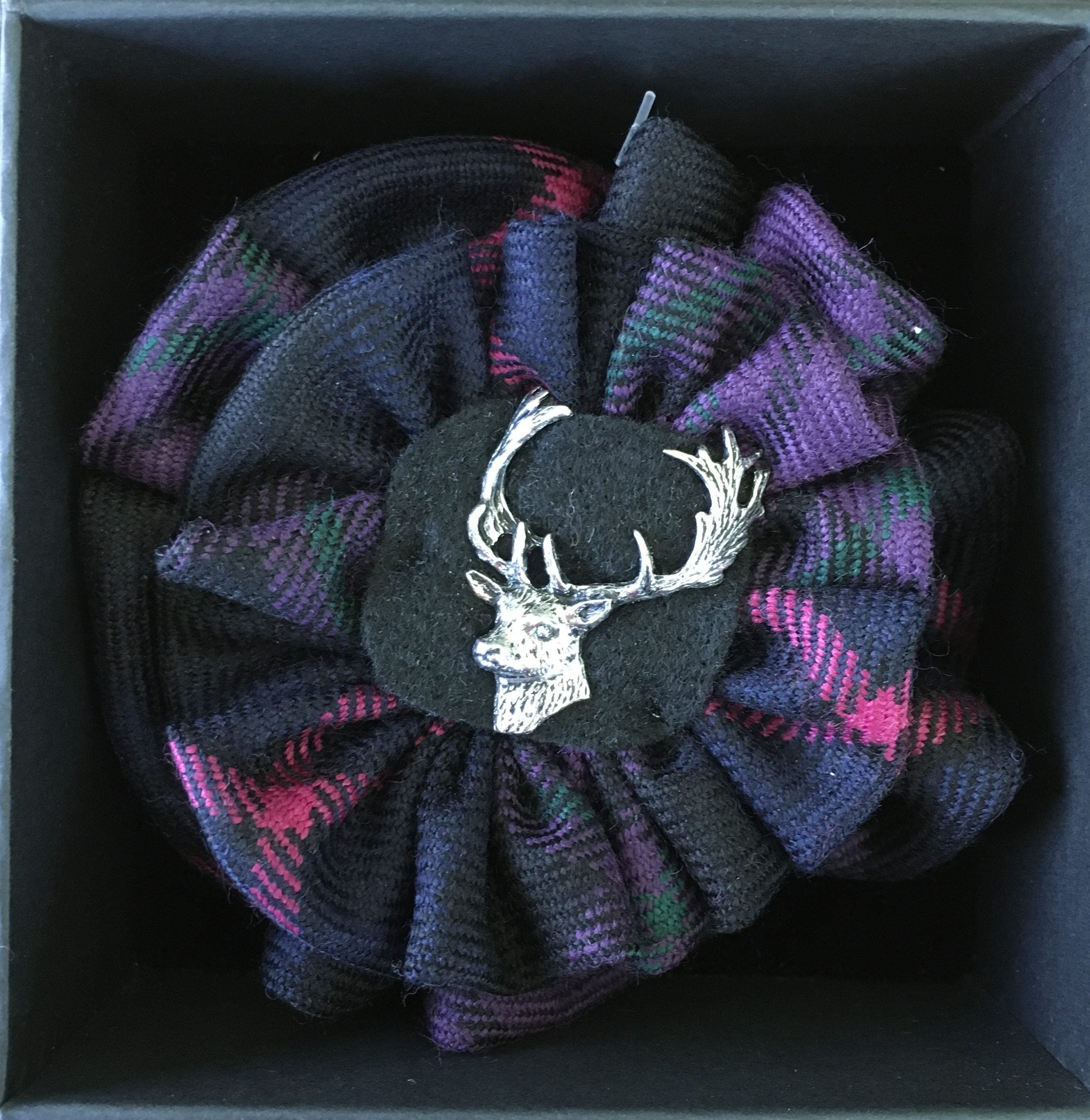 Highland Heather Tartan Rosette | Tartan Creations | Scottish Creations