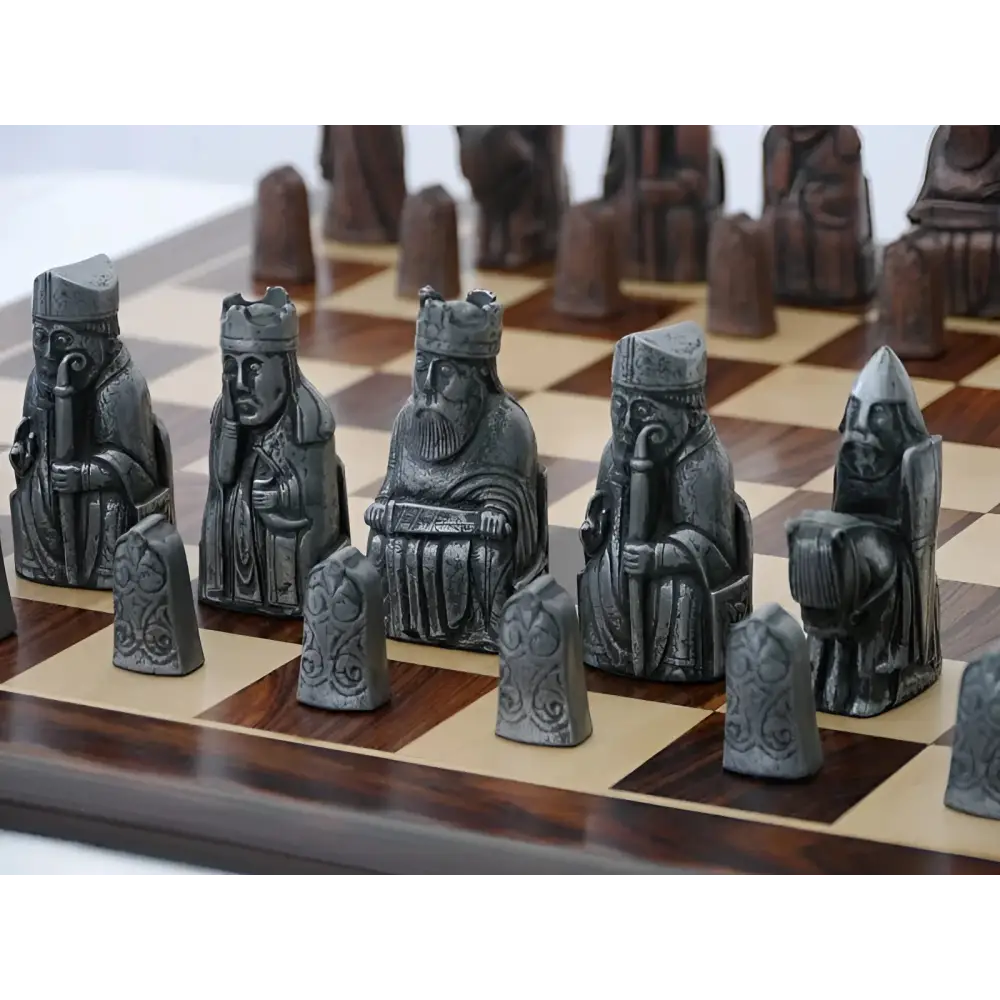 The Isle of Lewis Chess Set - Copper & Pewter