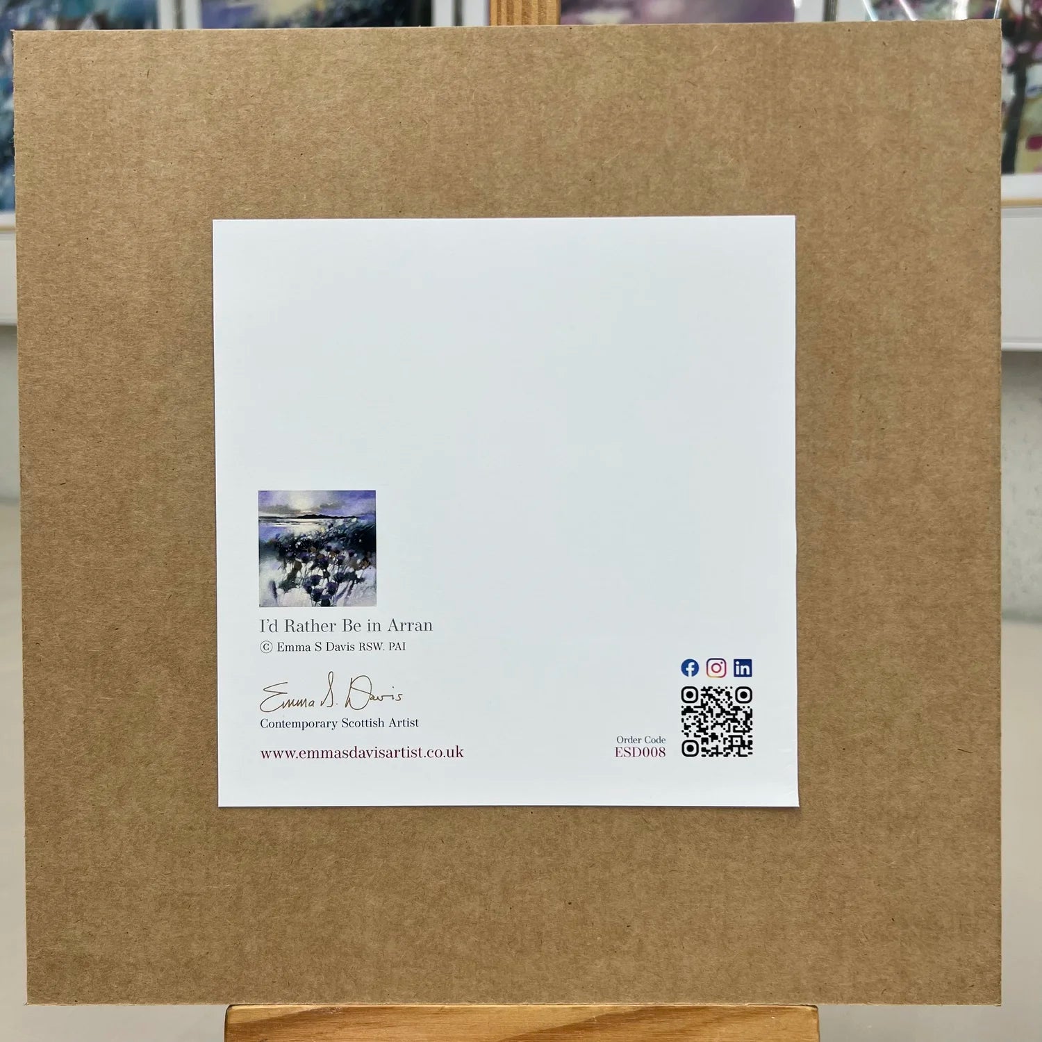 Greeting Card 'I'd Rather be in Arran'