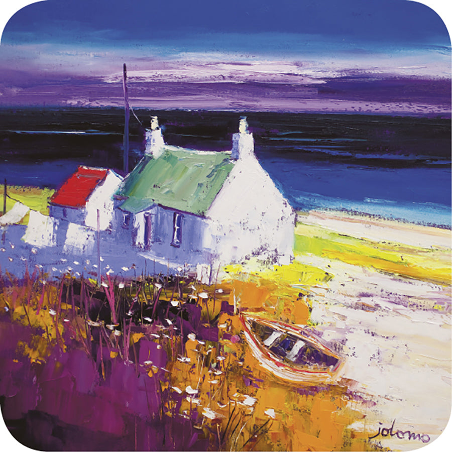 Isle of Lewis, Red and Green Roofs Coaster | Jolomo | Scottish Creations