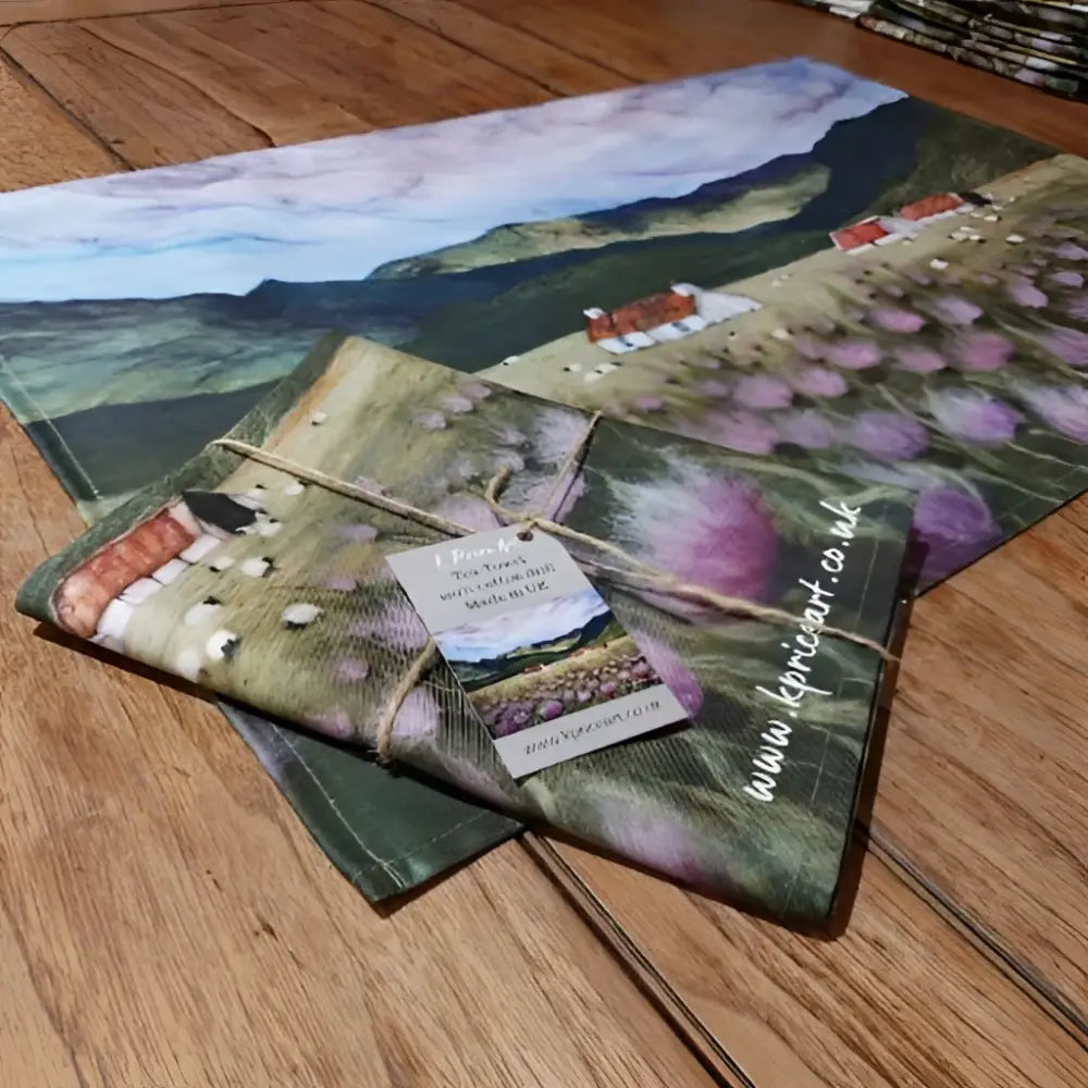 Kitchen Towel - ’Highland Croft - Thistles Bothy’ - Scottish Home