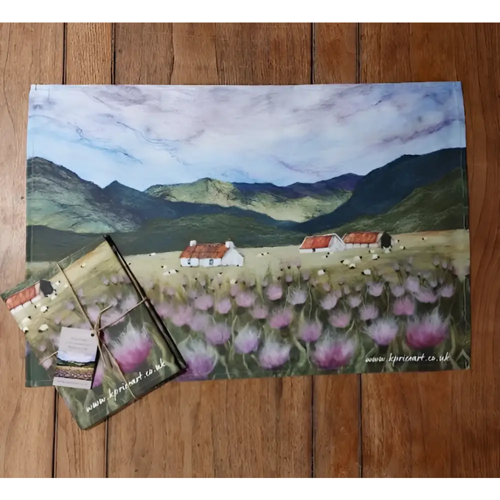 Kitchen Towel - ’Highland Croft - Thistles Bothy’ - Scottish Home