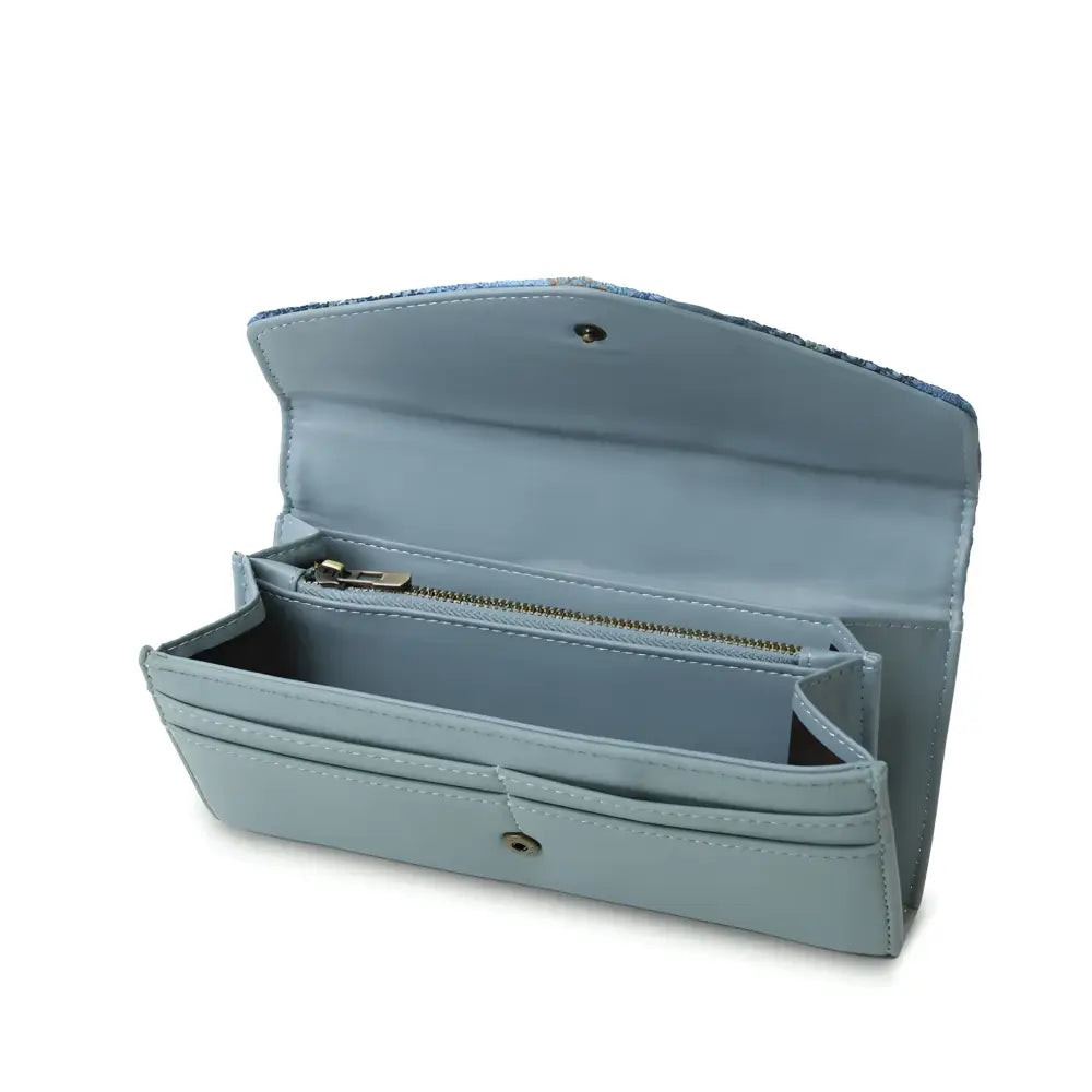 Long Clasp Purse in Harris Tweed