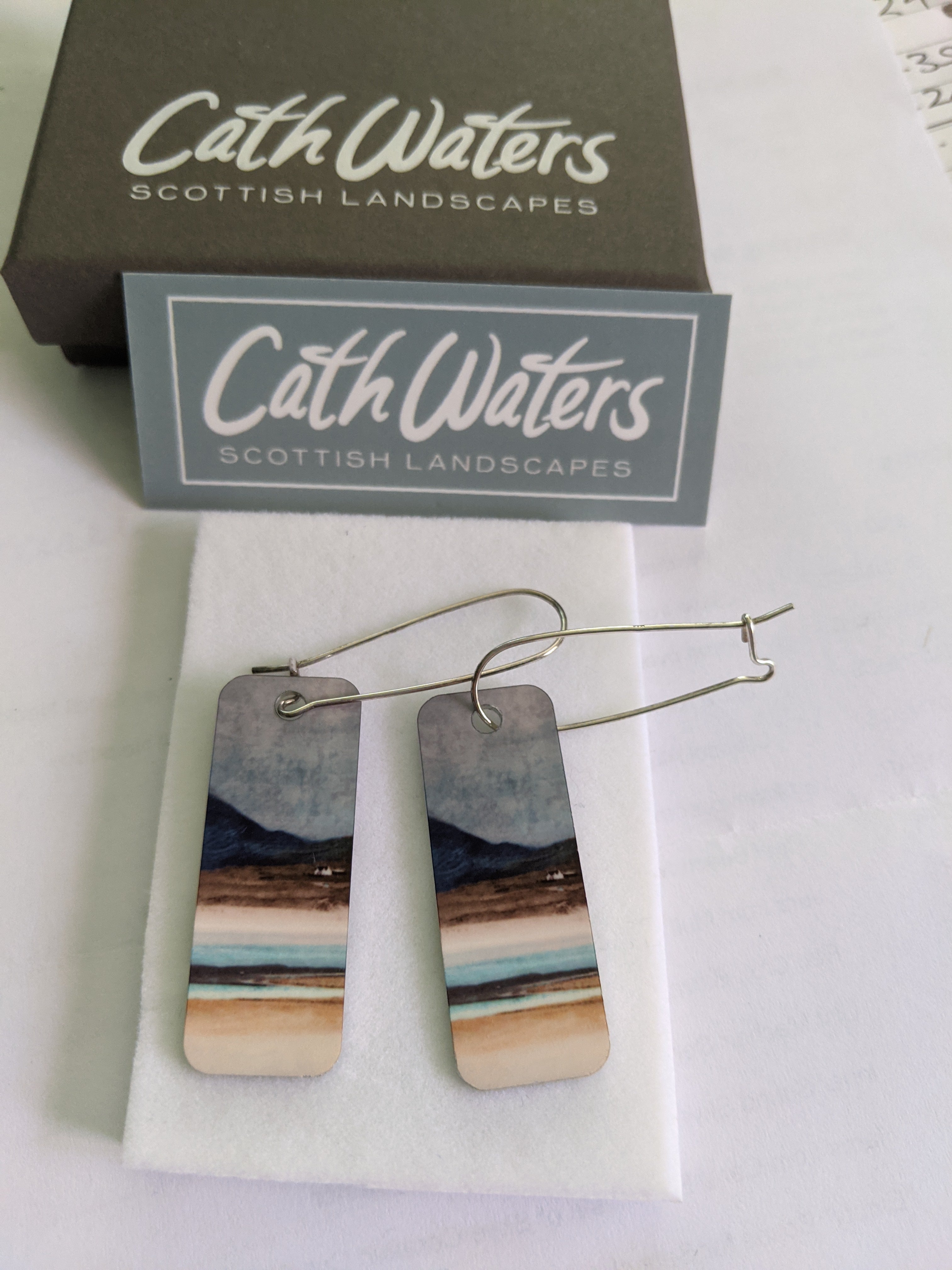 Luskentyre Beach Aluminum & Silver Earrings | Cath Waters | Scottish Creations
