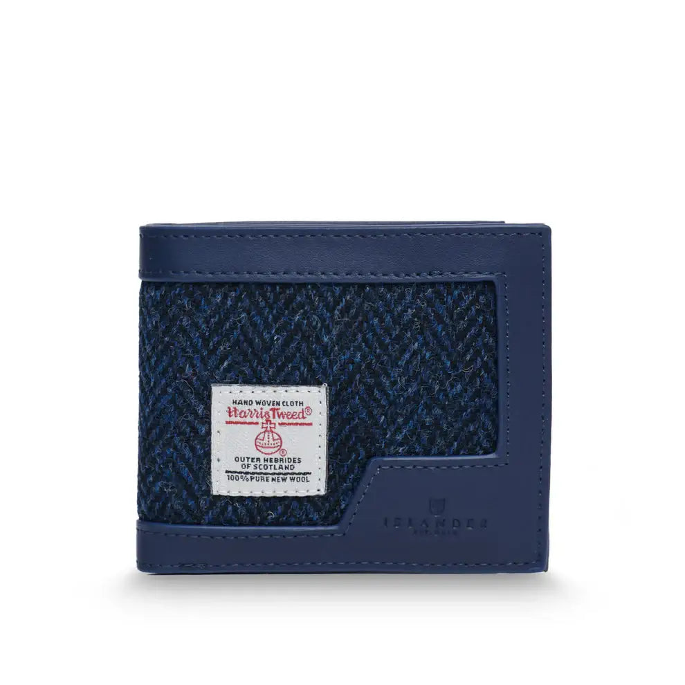Men’s Wallet in Harris Tweed - Navy Herringbone