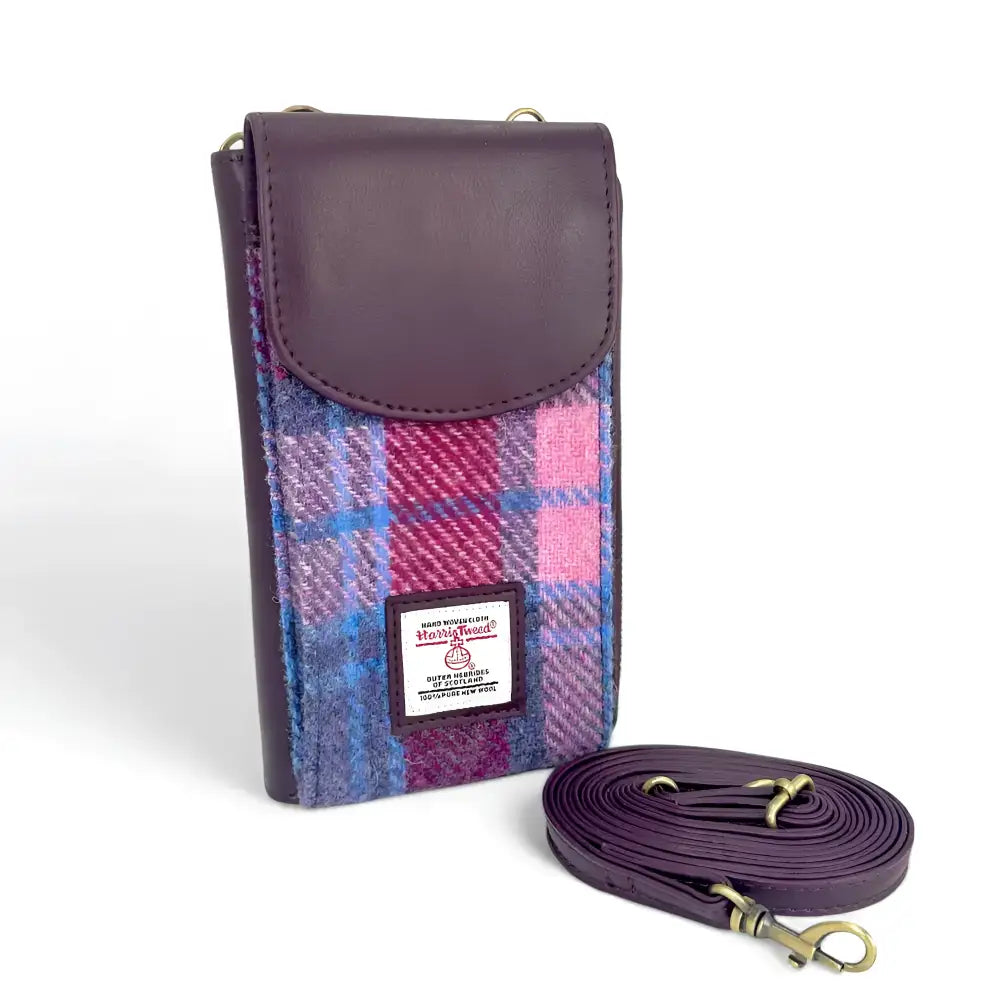 Phone Purse in Harris Tweed - Pastel