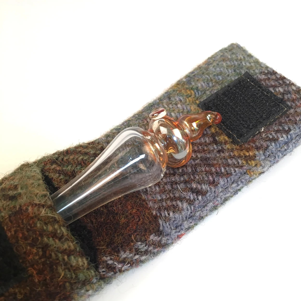 Pocket Whisky Dropper in Harris Tweed Case | Angels Share Glass | Scottish Creations