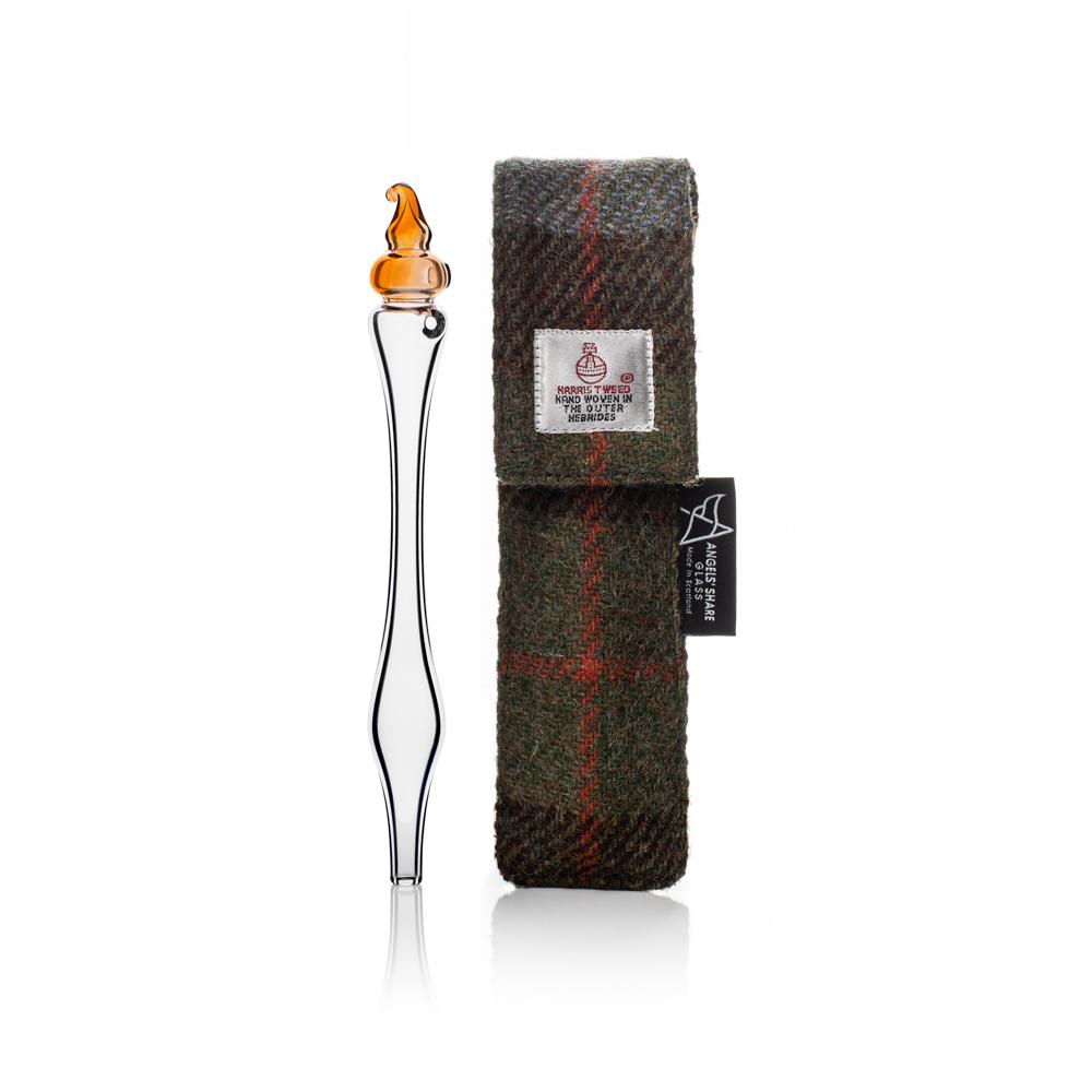 Pocket Whisky Dropper in Harris Tweed Case | Angels Share Glass | Scottish Creations