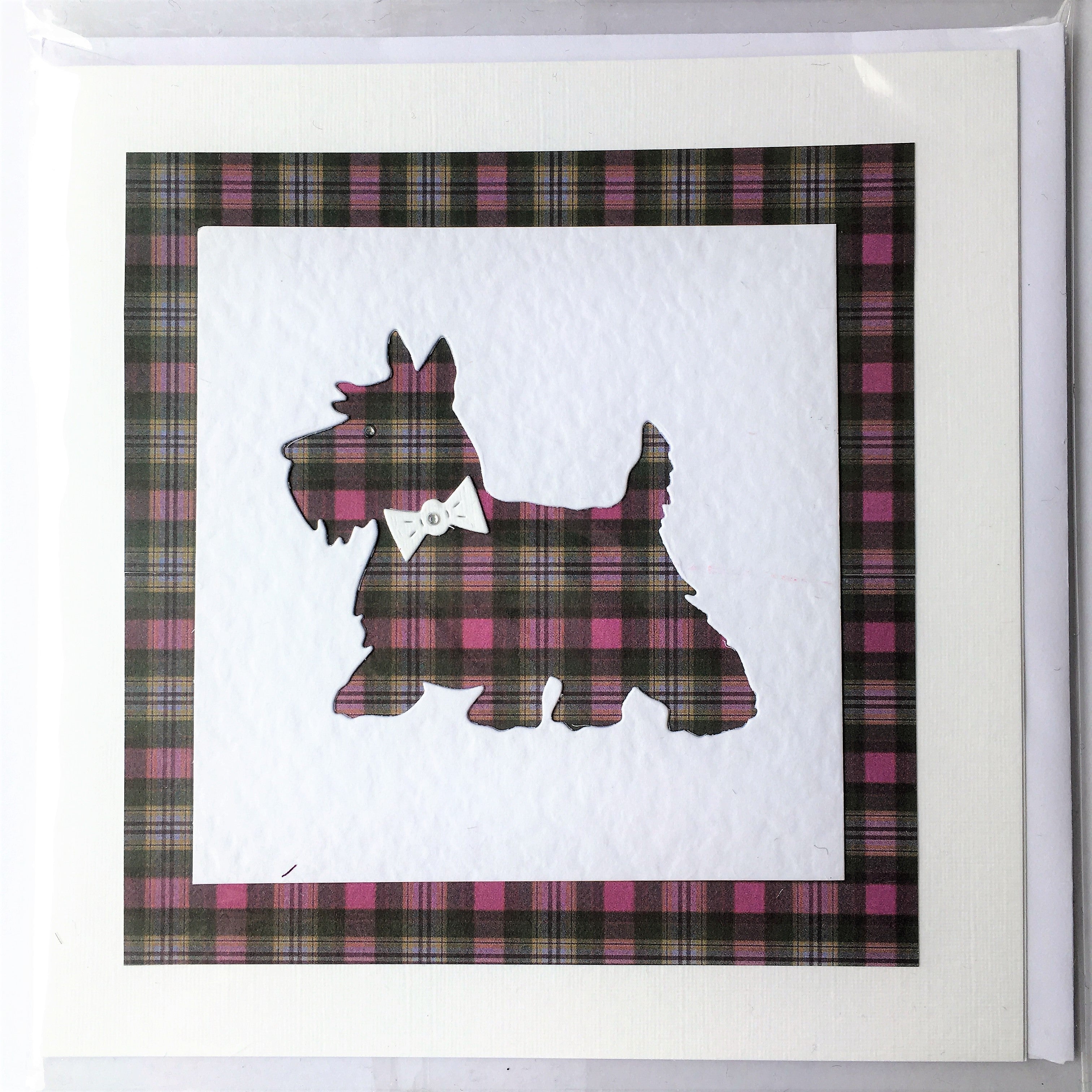 Scottie Dog in Pink Tartan | Roseneath Studios | Scottish Creations