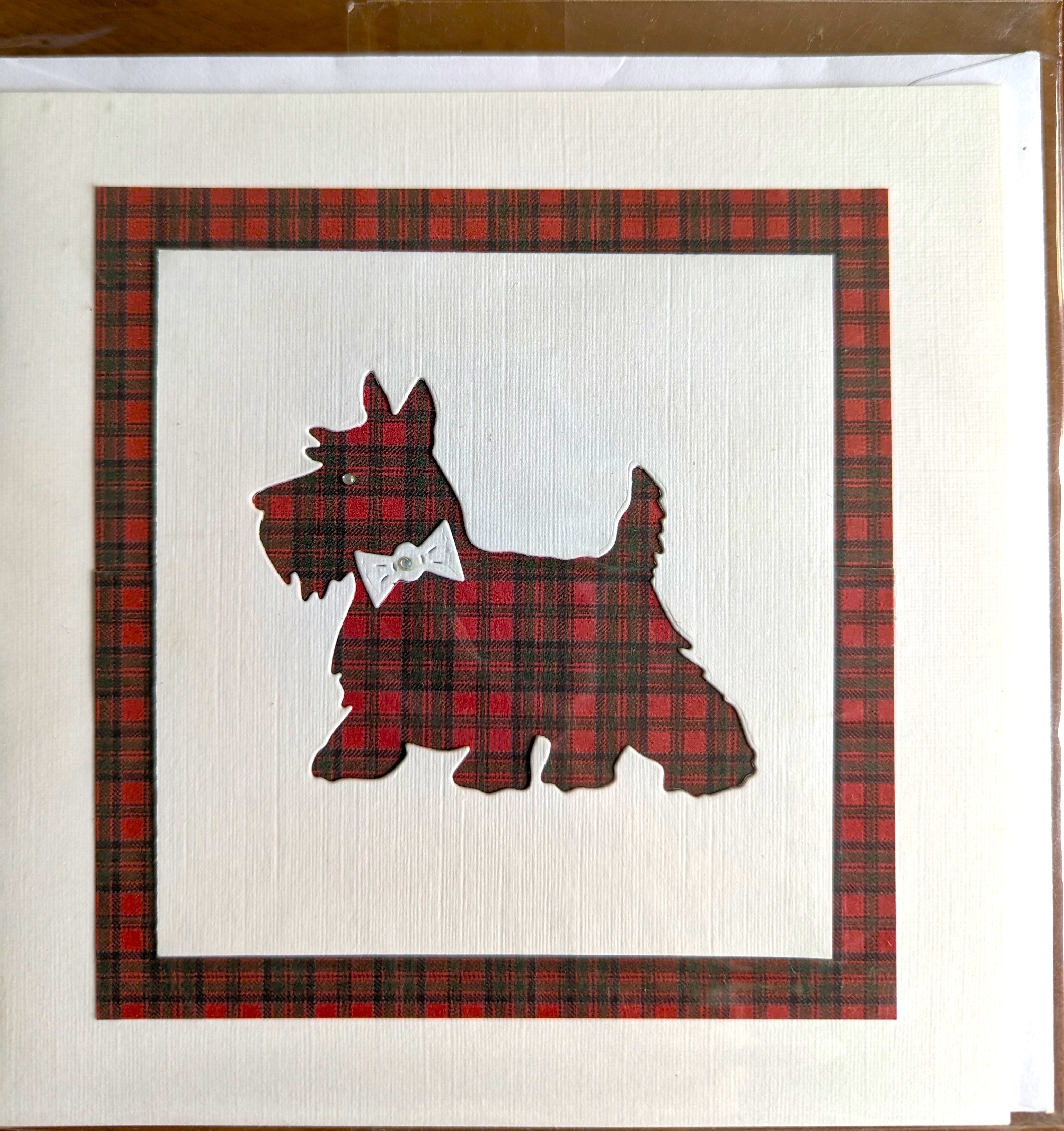 Scottie Dog in Red & Green Tartan | Roseneath Studios | Scottish Creations