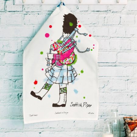 Scottish Piper Tea Towel | Scott Innes | Scottish Creations