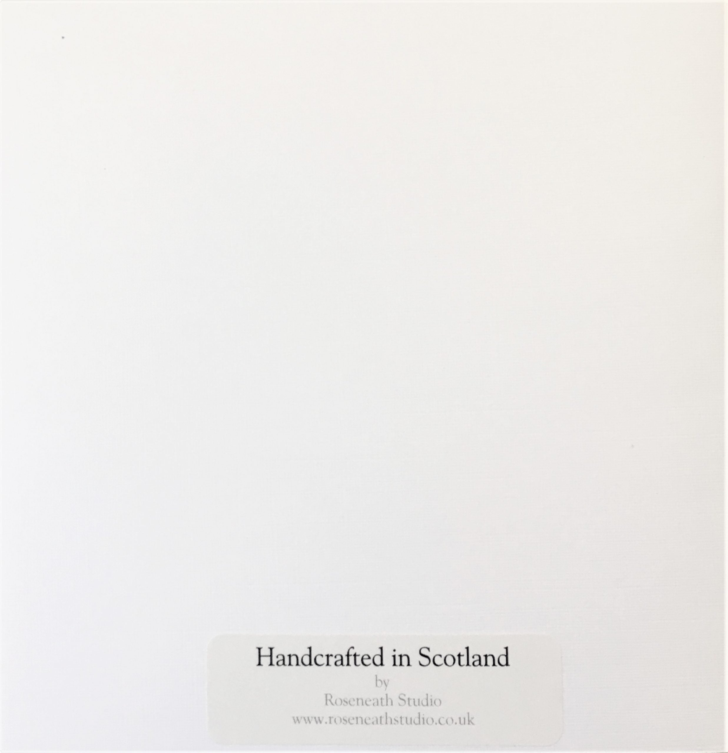 Scottish Thistle on Red & Blue Tartan Card | Roseneath Studios | Scottish Creations