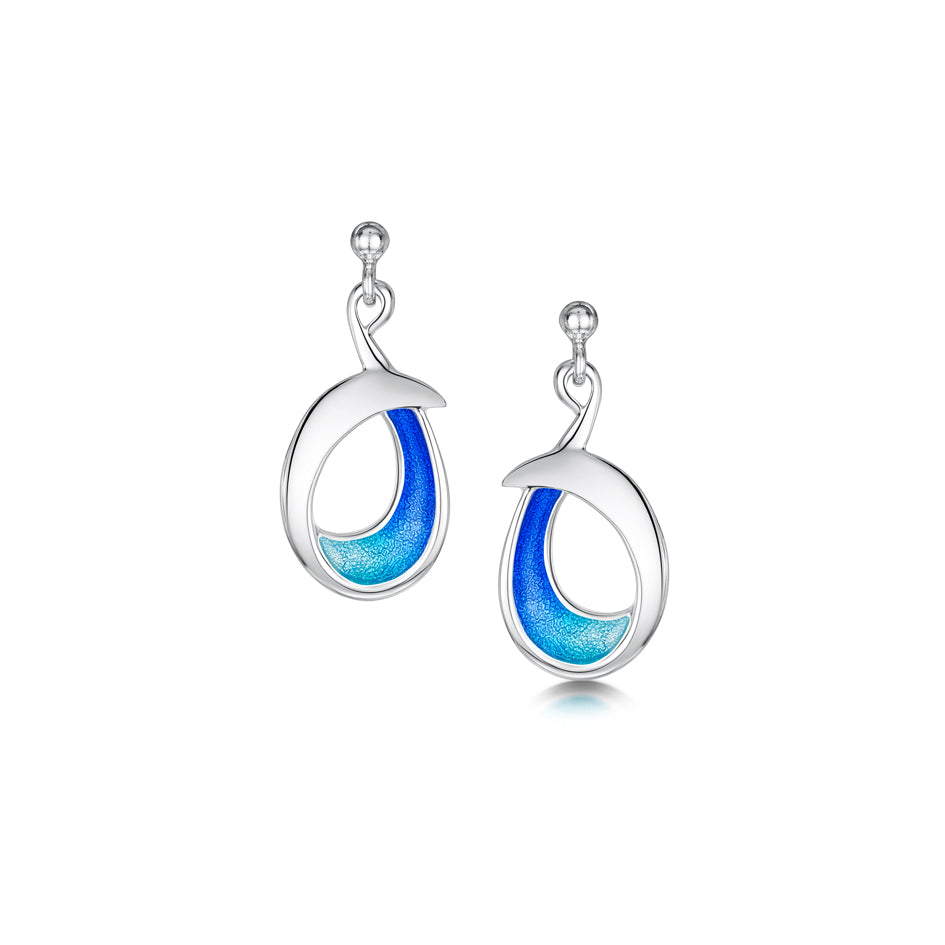 Sea & Surf Silver Drop Earrings | Sheila Fleet | Scottish Creations