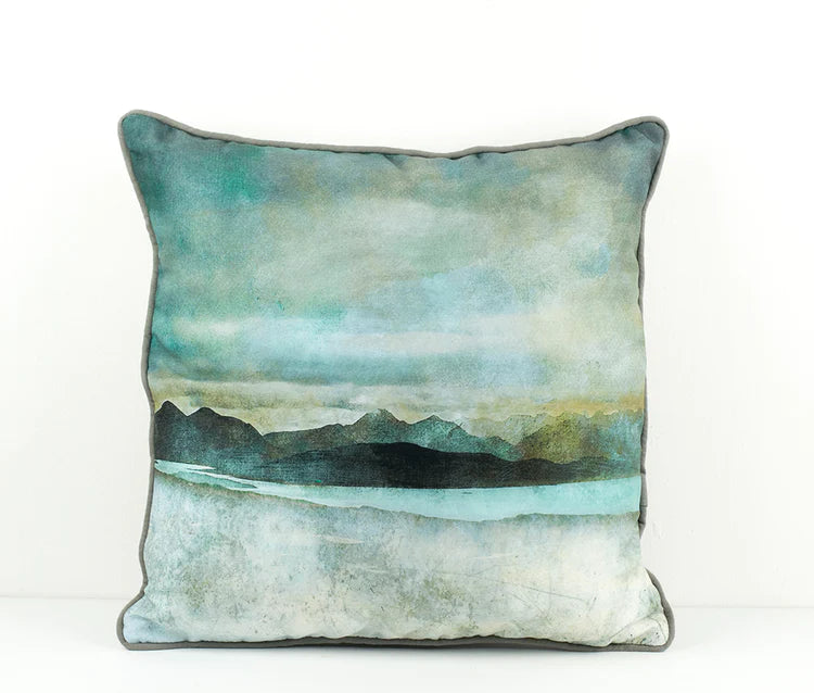 Skye from Bealach Na Ba Applecross Pillow | Cath Waters | Scottish Creations