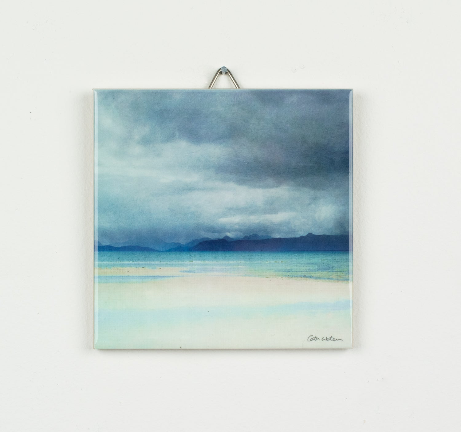 Skye & Raasay from Applecross Ceramic Tile | Cath Waters | Scottish Creations