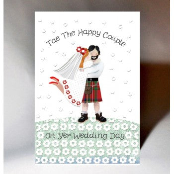 Tae The Happy Couple Wedding Card | Wee Wishes | Scottish Creations