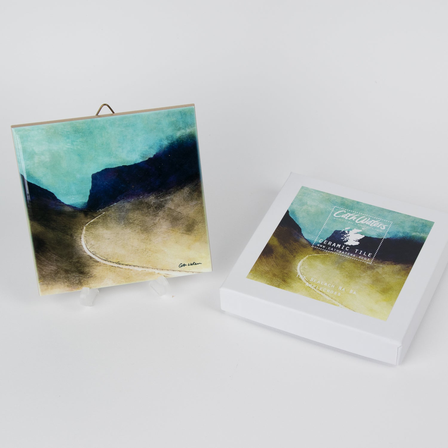 The Bealach Na Ba from Applecross Ceramic Tile | Cath Waters | Scottish Creations