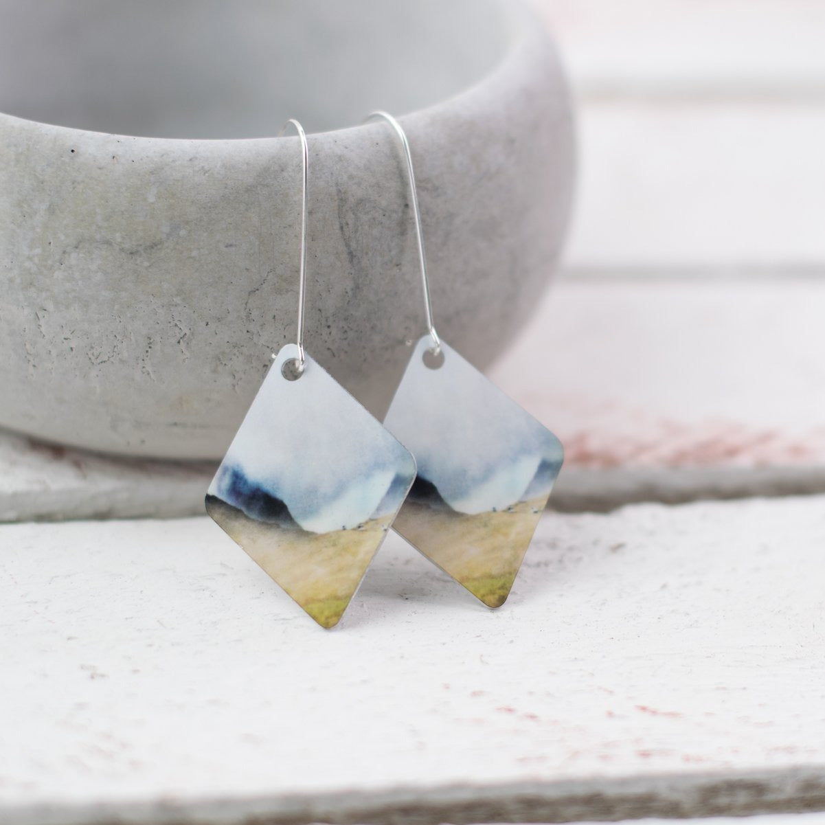 The Road North Glencoe Aluminum & Silver Earrings | Cath Waters | Scottish Creations