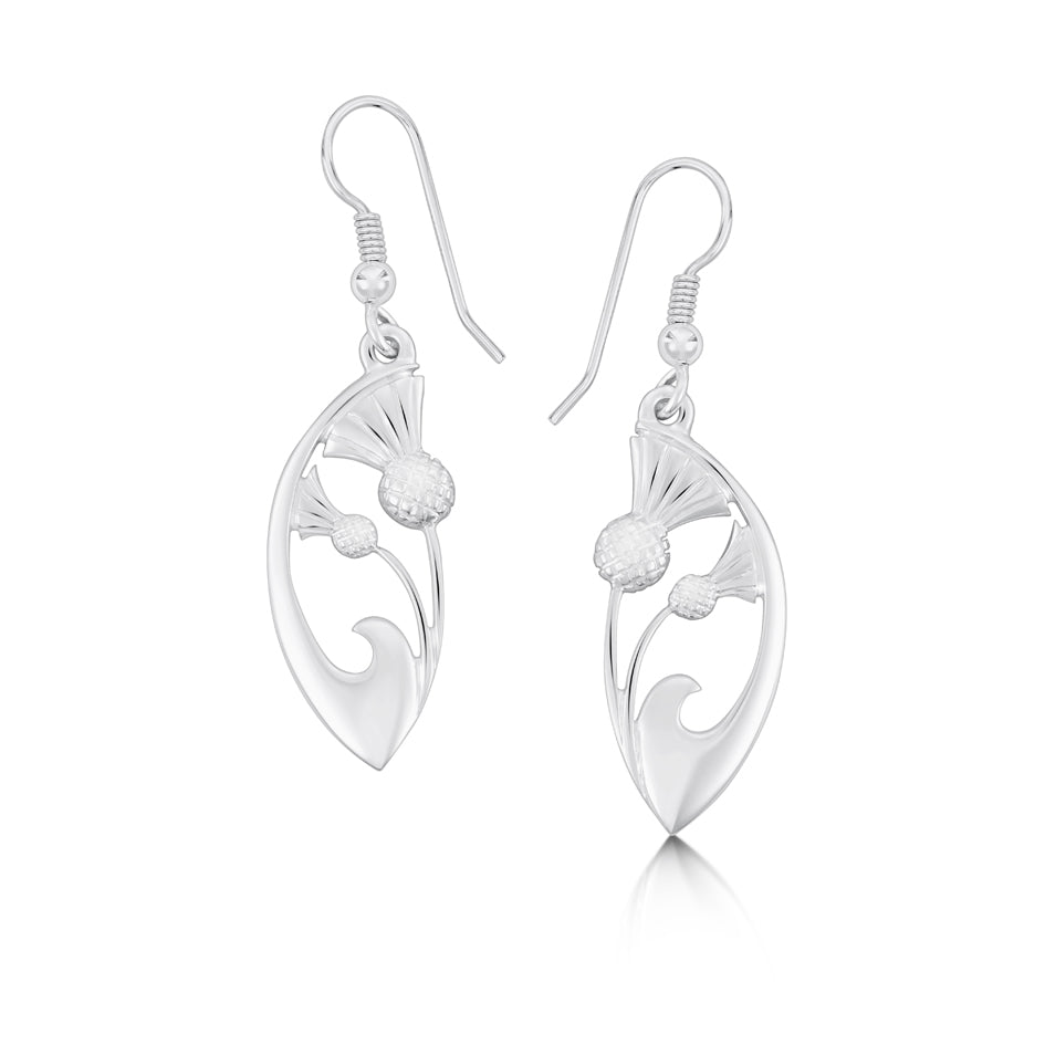 Thistle Drop Earrings | Sheila Fleet | Scottish Creations