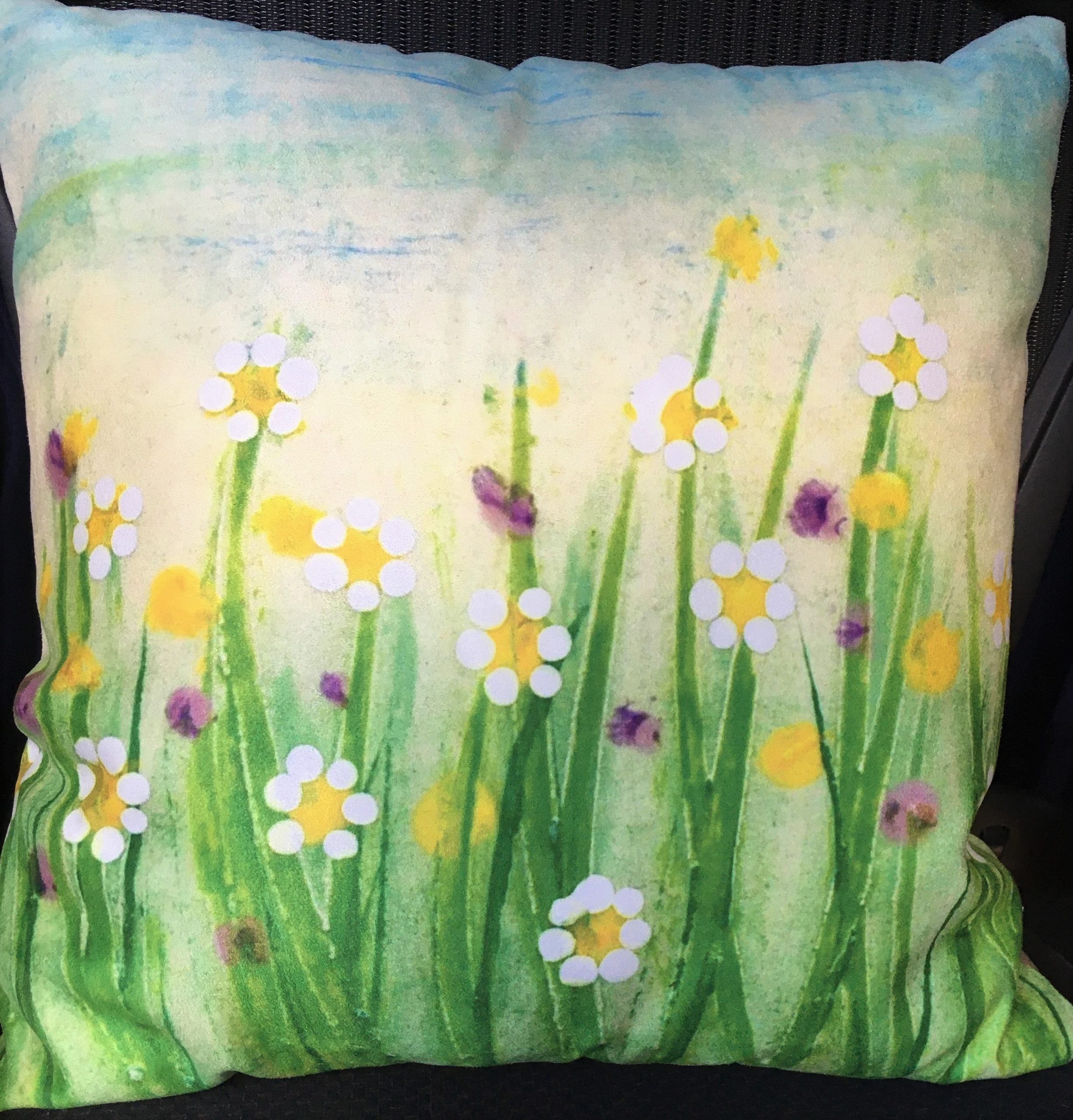 Thistles & Daisys Pillow | Deborah Cameron | Scottish Creations