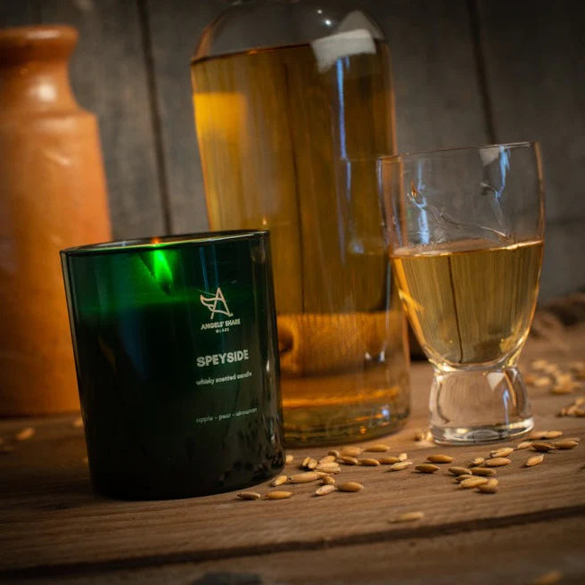 Whisky Scented Candle | Angels Share Glass | Scottish Creations
