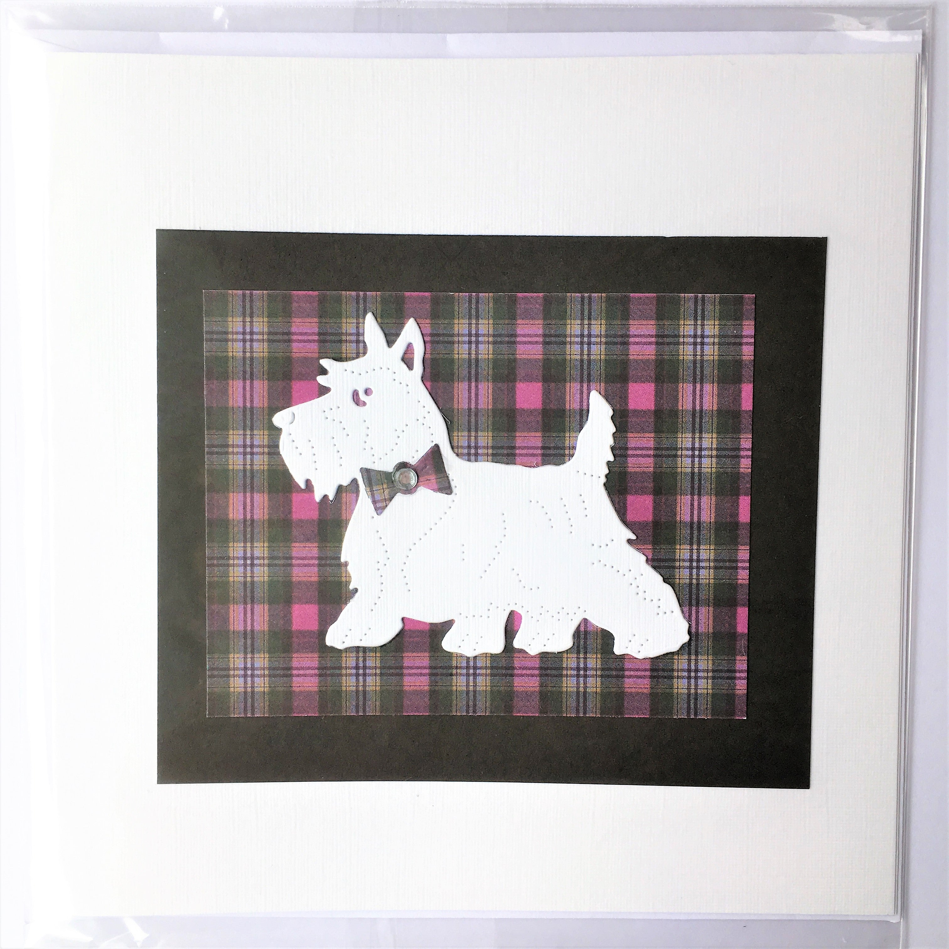 White Scottie Dog Card | Roseneath Studios | Scottish Creations