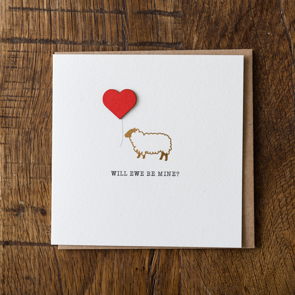 Will Ewe Be Mine Card | Hairy Coo | Scottish Creations