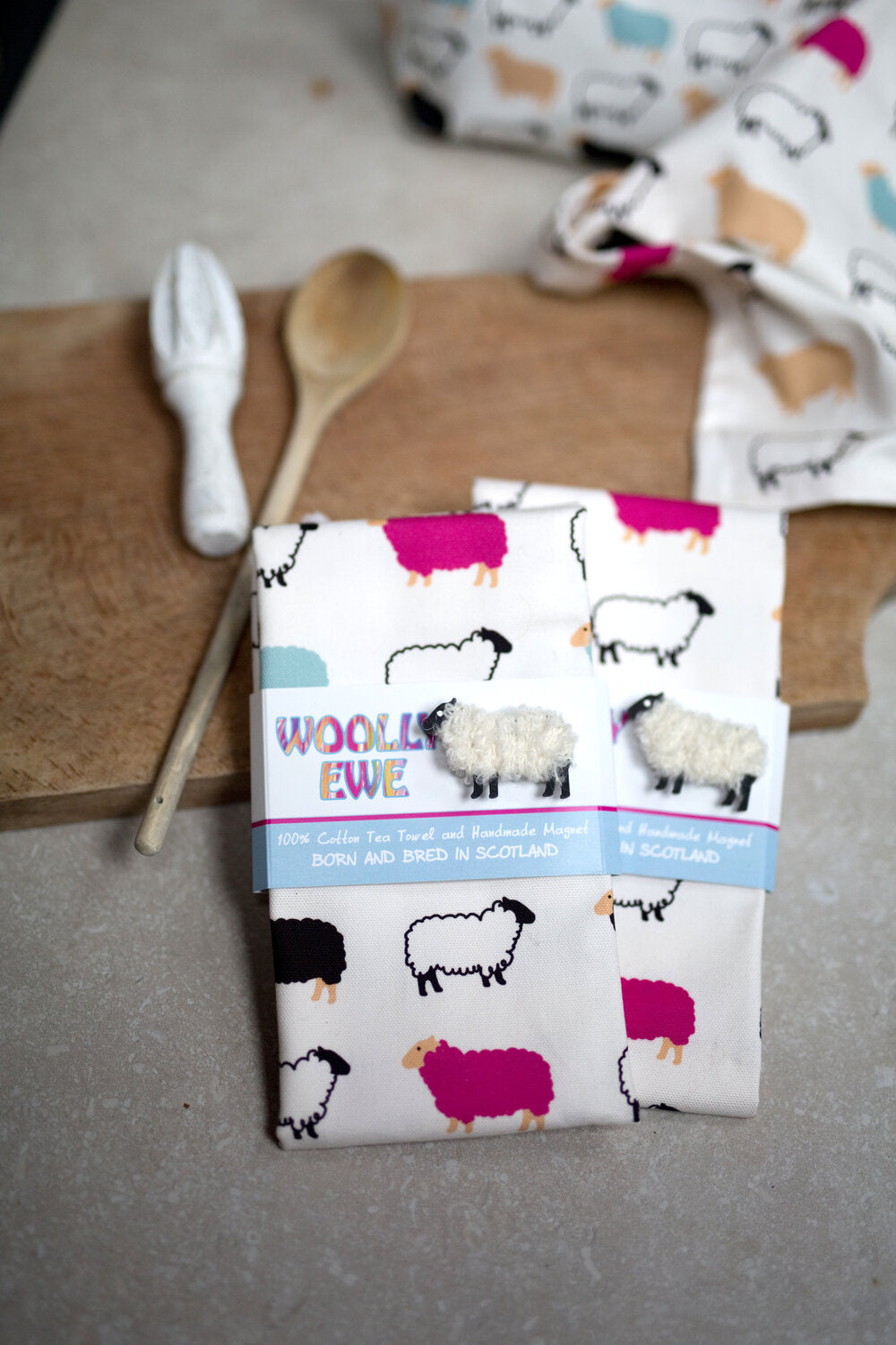 Woolly Ewe Tea Towel | Hairy Coo | Scottish Creations