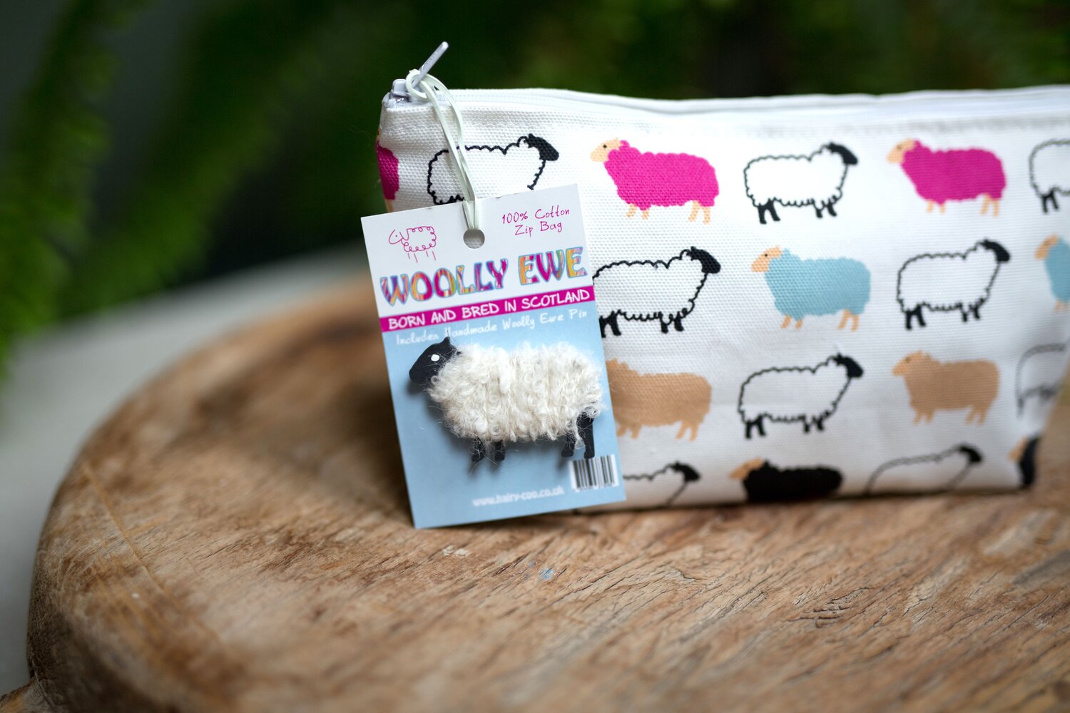 Woolly Ewe Zip Bag | Hairy Coo | Scottish Creations